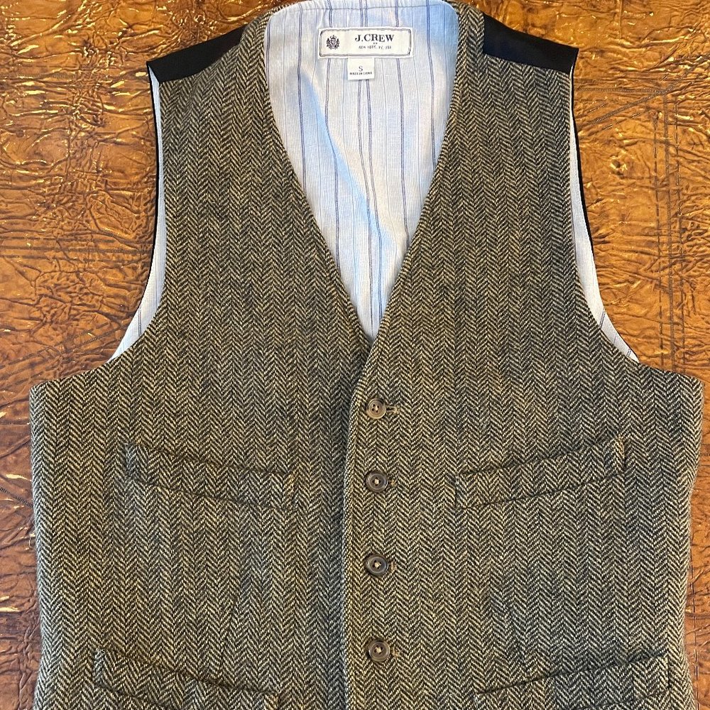 J. Crew (suit) vest in Herringbone, 100% wool